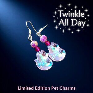 Super Cute + Girly!!! Animal Lovers Earrings! Fox Cub Pup Kitten Cat Pet Lovers